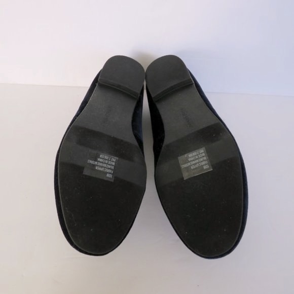 LANE BRYANT Shoes Women's Navy Blue Velvet Loafers Flat Shoes Size 10W NEW - Picture 5 of 6